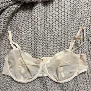 Urban Outfitters Cream Sheer Underwire Bra